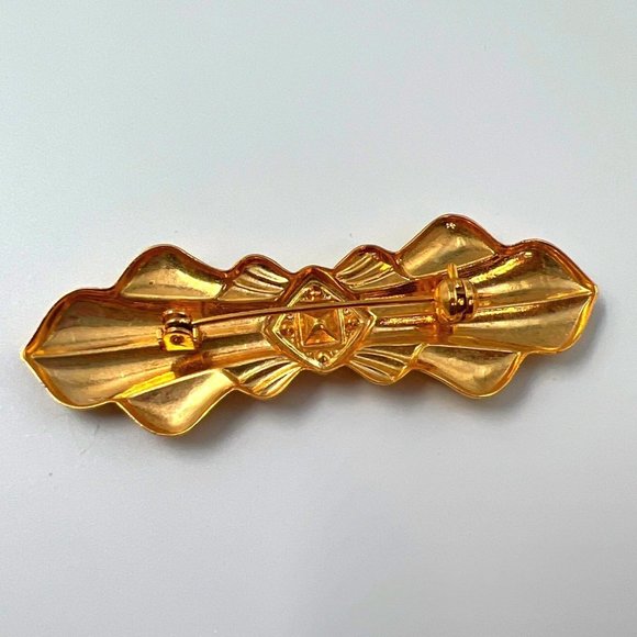 Brooch Bow Pin Gold Women Jewelry - Picture 2 of 3